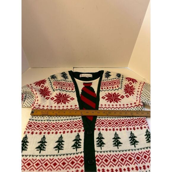 Jolly Sweaters Medium Ugly Christmas Trees Snowflakes rn#73352 unisex? - Picture 4 of 5
